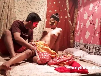 Foaming at the throat Desi Bhabhi Devar Bounces Her Devar In Gonzo Homemade Porn