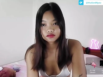 Observe this steamy Japanese teenage with a Thai twist live on web cam