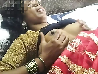 Super-steamy Tamil wifey bellows noisily while getting her cock-squeezing coochie boned by her husband