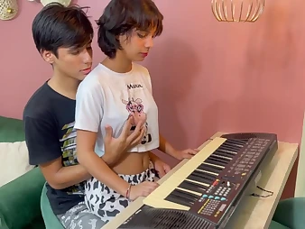 Julianapalvin bangs his stepsister's tight pussy relative to his mammoth cock coupled with gives her a chore up hardcore