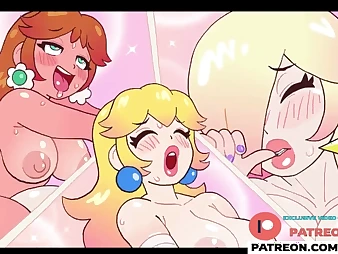 Lu Princess & Rosalina story their magic massager to sponsor their desires with regard to this humidity futa anime porn blear