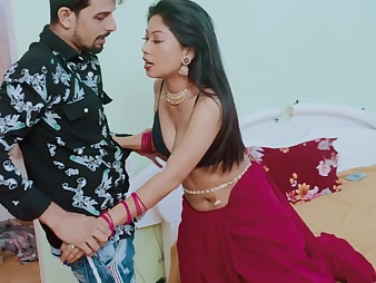 Desi Indian Assam matured movie personality Gargi's first time alongside a saree with her BF
