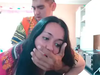 Kellyhotwifejoseigna & Kellyhotwife1: Indian step-mom & son-in-law get naughty with respect to the kitchen