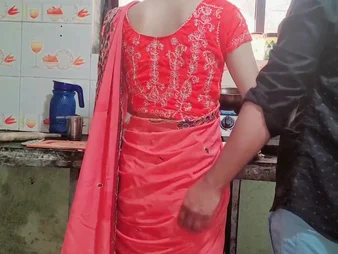 Sexy Indian teen Samy bhabhi gets nailed hard in the kitchen added to creampied