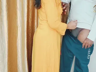 Second-rate girlfriend's first time roleplay with neighbor at one's fingertips home: doggy style, foreplay, coupled with more!