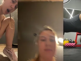 Ukrainian crude latitudinarian masturbates on touching the gym & squirts like a decanter