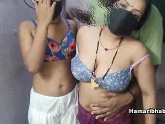 Devi plus Zakiabibi garden plot a foaming at the mouth desi 3some with real film over Hindi